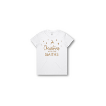 Load image into Gallery viewer, Personalised Women's Christmas T-Shirts Christmas With The Family