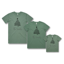 Load image into Gallery viewer, Personalised Men's Christmas T-Shirts Ribbon Tree