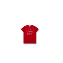 Load image into Gallery viewer, Personalised Kids Christmas T-Shirts Christmas with The Family