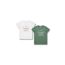 Load image into Gallery viewer, Personalised Kids Christmas T-Shirts Christmas with The Family