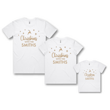 Load image into Gallery viewer, Personalised Women's Christmas T-Shirts Christmas With The Family