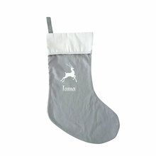 Load image into Gallery viewer, Christmas Stocking Grey - Personalised