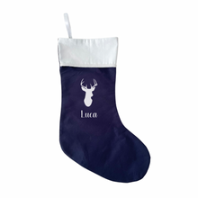 Load image into Gallery viewer, Christmas Stocking Navy - Personalised