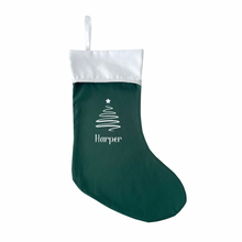 Load image into Gallery viewer, Christmas Stocking Green - Personalised