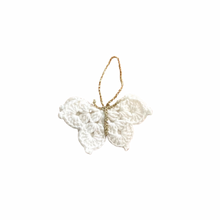 Load image into Gallery viewer, Crochet Butterfly Decoration White