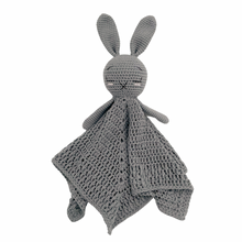 Load image into Gallery viewer, Parker Rabbit Crochet Lovie Grey
