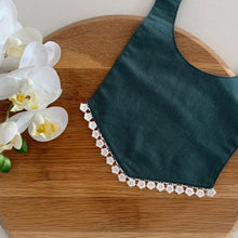 Load image into Gallery viewer, Little Humans Cotton Baby Bib - Forest Green