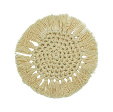 Load image into Gallery viewer, Boho Coaster 4 Pack Sand
