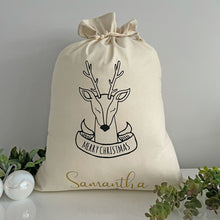 Load image into Gallery viewer, Santa Sack Pretty Deer - Personalised