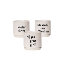 Load image into Gallery viewer, Printed Small Oslo Pot Parchment - with sayings