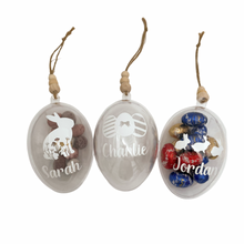 Load image into Gallery viewer, Personalised Fillable Easter Egg Bauble