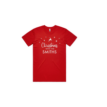 Load image into Gallery viewer, Personalised Men's Christmas T-Shirts Christmas With The Family
