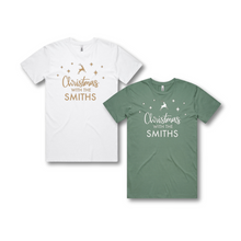 Load image into Gallery viewer, Personalised Men's Christmas T-Shirts Christmas With The Family
