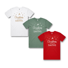 Load image into Gallery viewer, Personalised Men's Christmas T-Shirts Christmas With The Family
