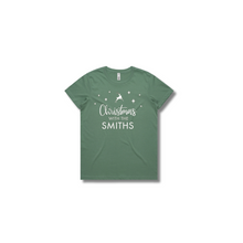 Load image into Gallery viewer, Personalised Women's Christmas T-Shirts Christmas With The Family
