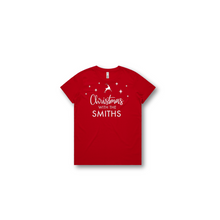 Load image into Gallery viewer, Personalised Women's Christmas T-Shirts Christmas With The Family
