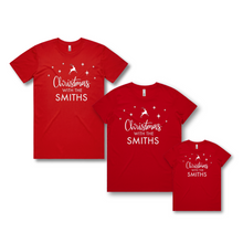 Load image into Gallery viewer, Personalised Women's Christmas T-Shirts Christmas With The Family
