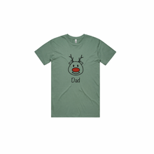 Load image into Gallery viewer, Personalised Men's Christmas T-Shirts Rudolph
