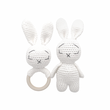 Load image into Gallery viewer, Parker Rabbit Rattle White

