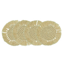 Load image into Gallery viewer, Boho Coaster 4 Pack Sand
