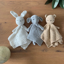 Load image into Gallery viewer, Evie Bear Crochet Lovie Natural
