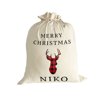 Load image into Gallery viewer, Santa Sack Stag Head - Personalised
