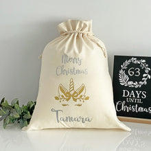 Load image into Gallery viewer, Santa Sack Unicorn- Personalised
